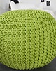 pufy do siedzenia Pufa, podnóżek Ball, limon, dziergana, knit 50cm 1