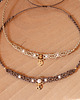 chokery Beżowy pleciony naszyjnik choker. Naszyjnik Makrama. Kamienie naturalne. 1