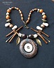 wisiory Wisiorek w kolorach ziemi w stylu boho z ręcznie wypalanej ceramiki handmade 5