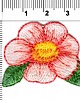 naszywki na ubrania Naszywka naprasowanka KWIATEK KORAL termo haft dla dzieci 4,1x3,2cm koralowa 1
