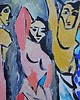 obrazy Kolorowy obraz do salonu panny z awinione pablo picasso 2
