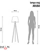 lampy podłogowe Drewniana lampa stojąca na 3 nogach ARUBA GOLD tripod trójnóg 4