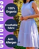 sukienki midi damskie Luźna sukienka z muślinu biała BOHO Lariko Studio 1