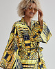 sukienki mini damskie Kimono żółto-czarne Sunny Warrior 3