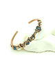 bransoletki wire wrapping Miedziana bransoleta mankietowa z szafirami 1