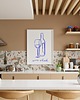 plakaty PLAKAT wino, niebieska grafika, wine o clock, ozdoba do kuchni 1