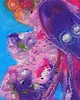 obrazy Ośmiorniczka obraz pastela olejna 15x15 cm 1