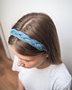 opaski do włosów Lniana opaska warkocz do włosów Dusty Blue 5