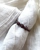 pierścionki - różne Miedziany Pierścionek z trzema oczkami - naturalny granat 4