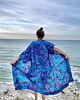 sukienki midi damskie KIMONO turkus / szlafrok / kopertowa sukienka, autorski wzór 100% wiskoza 5