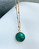 złote naszyjniki NASZYJNIK NEFRYT  zielony kamień 5