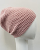 czapki damskie Czapka przejściowa cienka beanie smerf bawełna róż 3