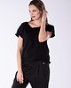 t-shirt damskie Tshirt z nadrukiem na plecach BeeLook 123 czarny 8