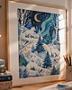 grafiki i ilustracje PLAKAT pokój dziecka zimowa ilustracja zwierzęta lisy Polarne 8
