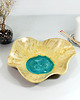miski i misy Duża piaskowa misa dekoracyjna z turkusowym środkiem - laguna 7