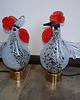 lampy stołowe Lampki Kogut i Kura Vintage Szkło Artystyczne Lata 80 5