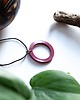 wisiory Bordowy wisiorek kółko z żywicy epoksydowej 2,8 cm handmade 2