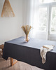 obrusy i serwetki Lniany obrus z listwą  heavy linen CHARCOAL 3