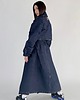 płaszcze damskie Trencz maxi oversize denim dark blue 6