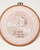 obrazy i plakaty do pokoju dziecięcego Haftowana personalizowana metryczka, pamiątka narodzin w oprawie 20 cm 1