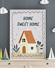 obrazy i plakaty do pokoju dziecięcego Home sweet home - plakat dla dzieci pokój dziecka 6