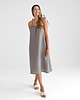 sukienki midi damskie Lniana Sukienka FLORA MIDI true gray 1