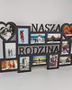 ramki na zdjęcia Multirama ramka na zdjęcia z napisem Nasza Rodzina 12 zdjęć serca antracyt 1