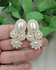 Biżuteria ślubna Perłowe kolczyki ivory, ślubne perłowe kolczyki, perłowe wkręty 2