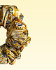 gumki do włosów Scrunchie MIDI żółta vintage 2