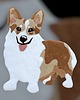 dywany Dywan w kształcie psa, welsh corgi 2