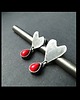 kolczyki srebrne Sztyfty Red Heart 002 1