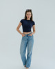 topy damskie Koszulka do jogi, pilates, fitness TIMELESS - navy blue 2