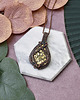 wisiory Miedziany wisiorek wire wrapping z pirytem #461 2