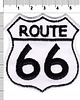naszywki na ubrania Naszywka naprasowanka ROUTE 66 BIAŁA termoprzylepna haft 6x6,3cm 1