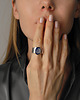 Pierścionki srebrne Surowy pierścień z lapis lazuli 3