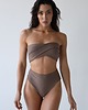 stroje kąpielowe i kostiumy kąpielowe damskie Chia Dół - Mokka Dół kąpielowy bikini z wysokim stanem 1