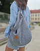 torby na ramię Torba hobo z plecionki tapicerskiej Niebieska 2