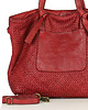 torby na ramię Torebka pleciona damska skórzany shopper bag - bordowy czerwony 4