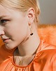 kolczyki pozłacane Kolczyki srebrne pozłacane duże koła z czarnymi onyksami 1