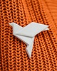 broszki Broszka Porcelanowa Origami Gołąb Biała 2