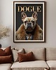 grafiki i ilustracje PLAKAT DOGUE bulldog,  portret psa, okładka magazynu modowego, mops 4