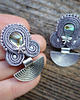 kolczyki soutache Małe szare kolczyki soutache z ważką 2