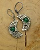 kolczyki wire wrapping Kolczyki księżyce zielony onyks wire wrapping 1