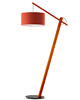 lampy podłogowe Lampa stojąca do salonu drewniana na jednej nodze TORINO 6