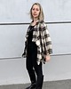 marynarki damskie Kimono w kratę, żakiet jedwab, wełna. 2