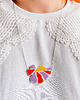 naszyjniki - inne Wyrazisty naszyjnik z motywem kwiatowym - kolorowa biżuteria handmade boho 2