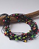 korale Naszyjnik lniany z kolorowym drewnem.Energetyczny 3