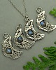 wisiory Wisiorek księżyc niebieski labradoryt wire wrapping 4