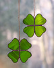 Ozdoby na ścianę Koniczyna czterolistna witraż zawieszka 6 cm 1