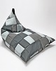 pufy do siedzenia Puf OVNI LONG zero waste OSKAR PEREK TRICOLORE szary 1